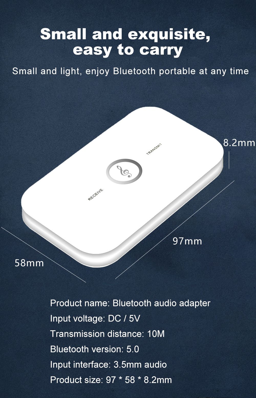 Bakeey-B6-bluetooth-50-Wireless-Audio-Adapter-Transmitter-Receiver-35mm-for-TV-PC-Laptop-Speaker-Car-1699450