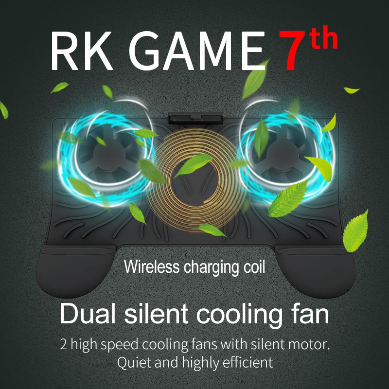 Bakeey-Cooling-Fans-1500mAh-Wilreless-Charging-Pad-Power-Bank-Gamepad-Holder-Controller-1277564