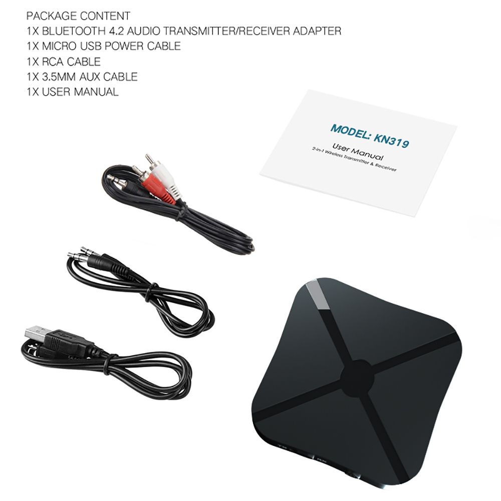 Bakeey-KN319-2-IN-1-Bluetooth-Receiver-Transmitter-35MM-Jack-Stereo-Audio-Adapter-for-TV-Headphones--1644528