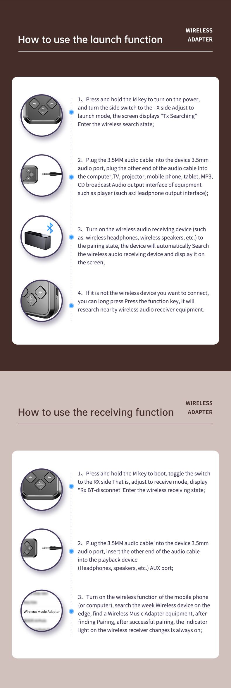 Bakeey-LCD-Digital-Display-bluetooth-50-Audio-Transmitter-Receiver-Wireless-Audio-Adapter-35mm-Audio-1716555