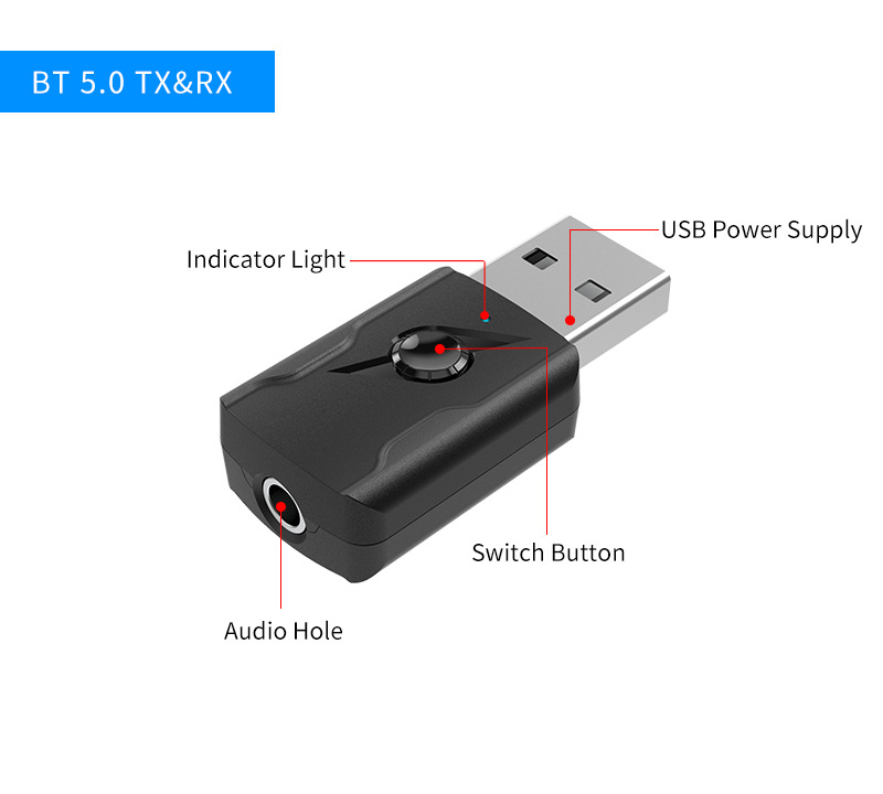 Bakeey-M136-bluetooth-50-Transmitter-AUX-Receiver-USB-Dual-Output-Computer-Audio-Adapter-For-TV-Lapt-1724020