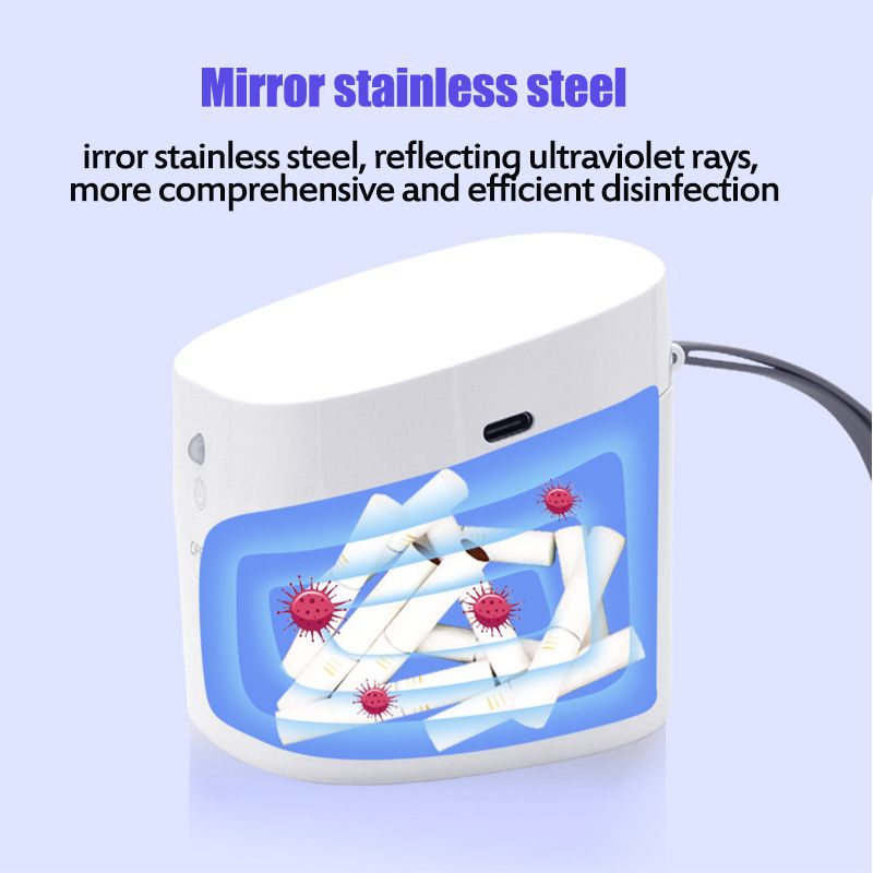 Bakeey-Multifunctional-Portable-USB-LED-UV-Sterilization-Box-Mask-Pacifier-Headset-Phone-Sterilizer--1665095