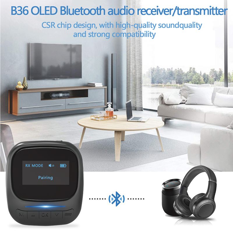 Bakeey-OLED-Display-bluetooth-50-Audio-Transmitter-Receiver-35mm-AUX-Jack-RCA-Wireless-Adapter-for-T-1752071