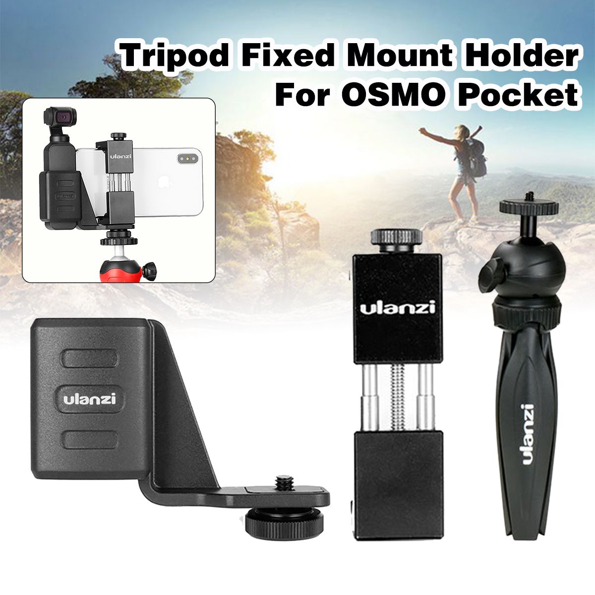 Bakeey-Tripod-Fixed-Bracket-Mount-Phone-Holder-Stand-for-OSMO-Pocket-Camera-for-Mobile-Phone-1420430