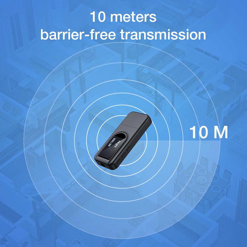 Bakeey-USB-bluetooth-50-Transmitter-Receiver-35mm-AUX-Jack-LCD-Display-Wireless-Adapter-For-TV-Stere-1756786