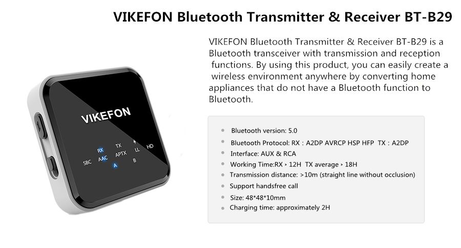 Bakeey-bluetooth-50-Audio-Receiver-Transmitter-RCA-35mm-Jack-AUX-Wireless-Adapter-with-MiC-for-TV-Ca-1770820