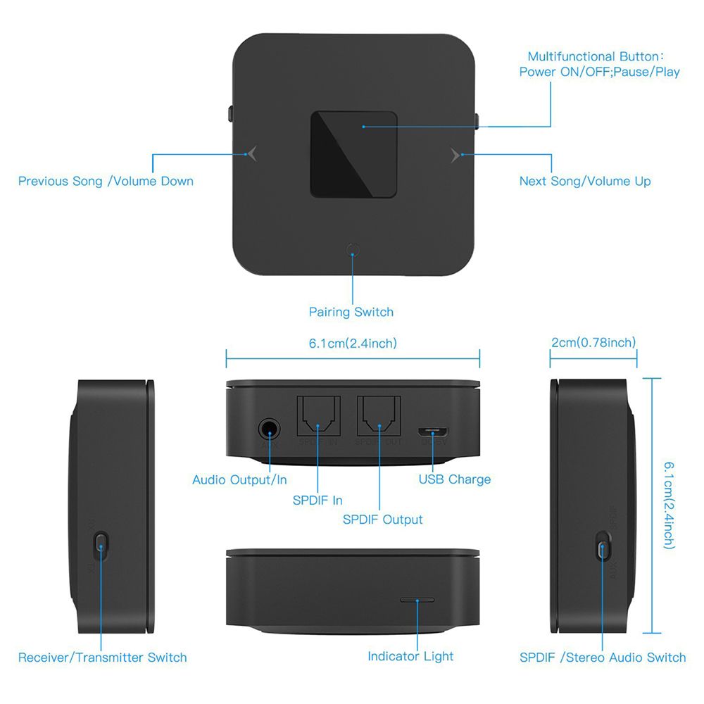 Bakeey-bluetooth-50-Receiver-Transmitter-Wireless-35mm-AUX-Audio-Jack-Music-Adapter-For-TV-Speaker-1756834