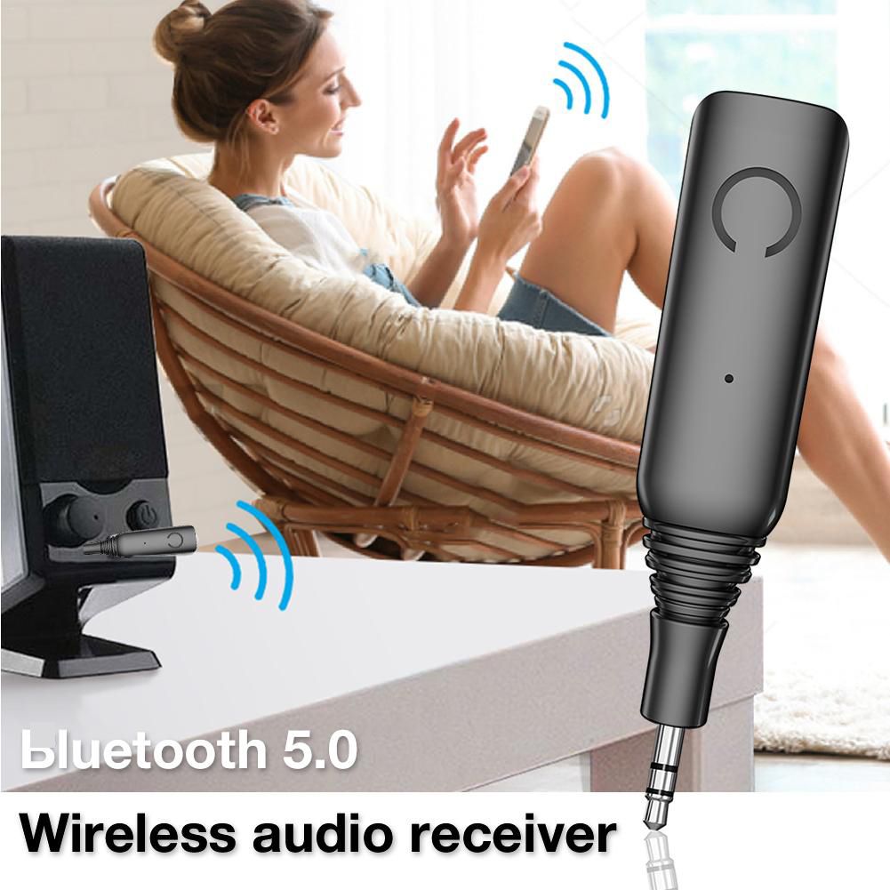 Bakeey-bluetooth-50-Wireless-Car-Kit-Transmitter-Receiver-Audio-Music-Adapter-35mm-AUX-Jack-Stereo-A-1636517