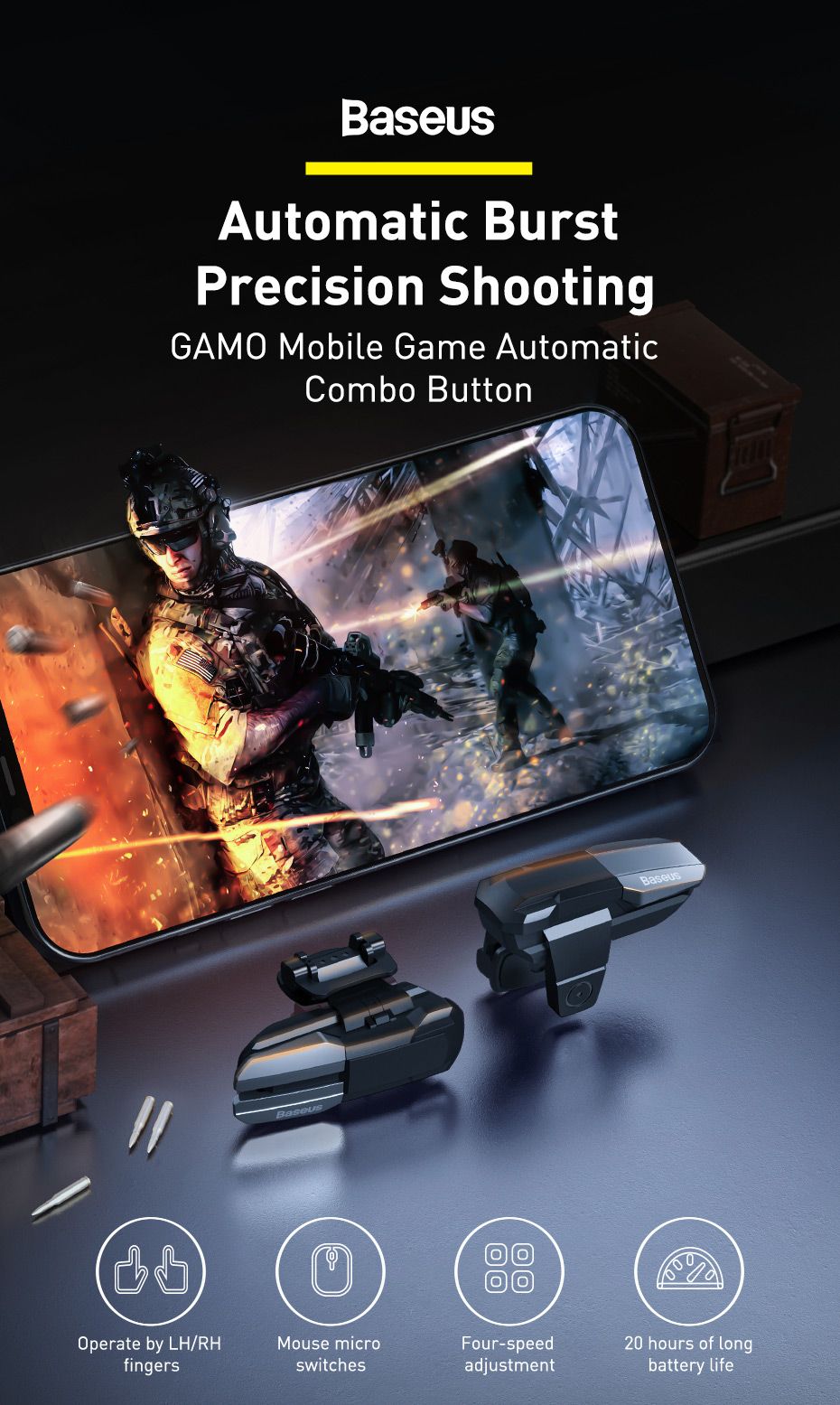 Baseus-GA09-25mAh-4-Speed-Adjustable-Left-Handed-Single-Shot-Moible-Phone-Shooting-Fire-Button-Aim-L-1766720