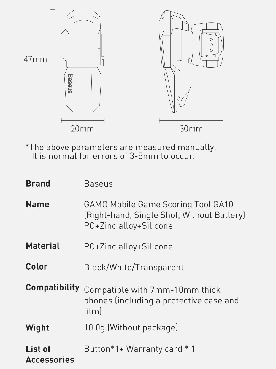 Baseus-GA10-4-Speed-Adjustable-Right-Hand-Single-Shot-Moible-Phone-Shooting-Fire-Button-Aim-R1-Key-P-1766437