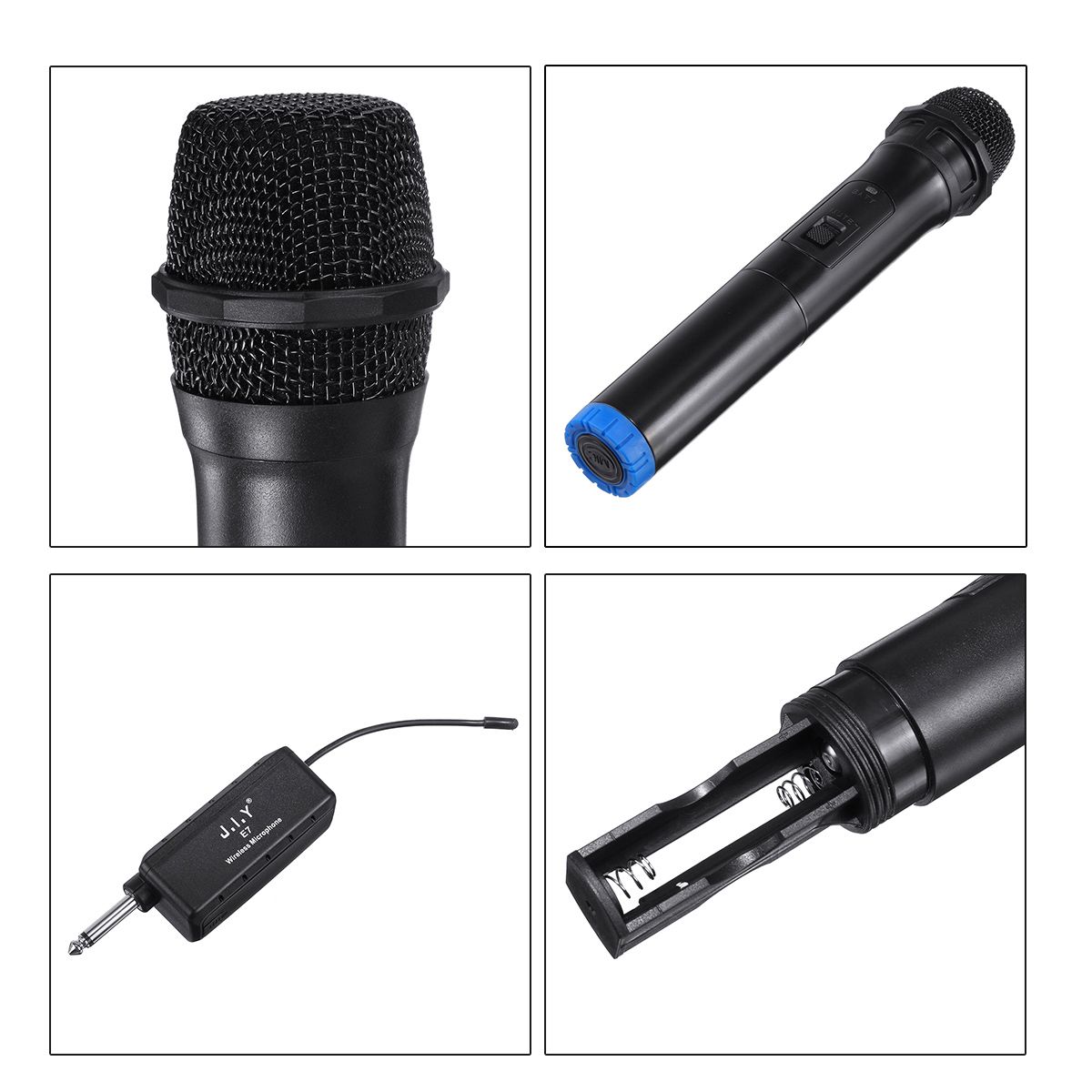 DC-12V-UHF-2-Channel-Dual-Wireless-Handheld-Microphone-Speaker-Mics-w-Receiver-1679241