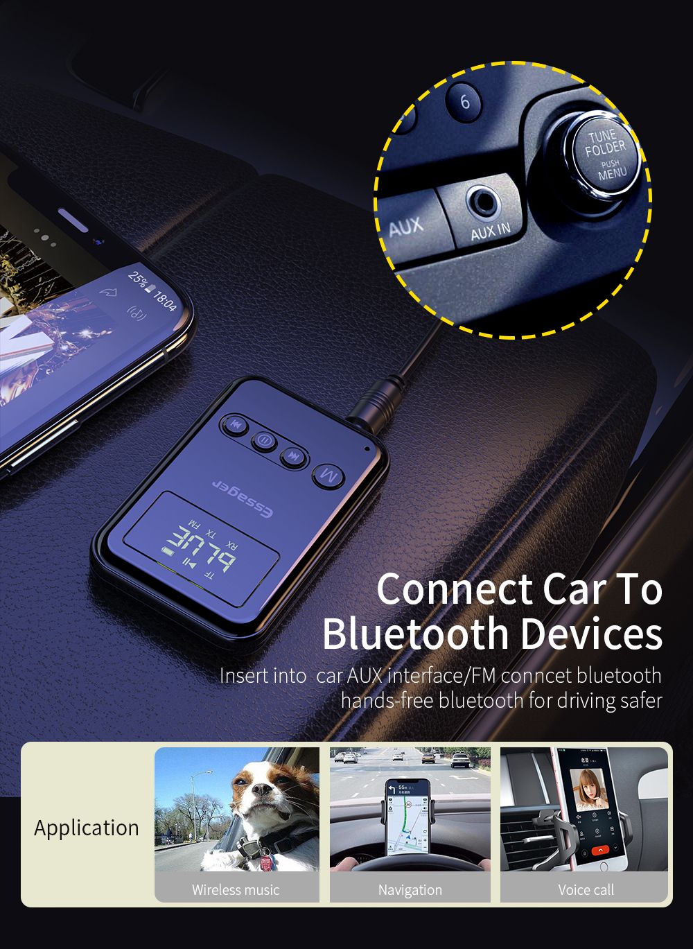Essager-K6-3-In-1-bluetooth-V50-FM-Audio-Transmitter-Receiver-35mm-Aux-Wireless-Audio-Adapter-TF-Car-1733627