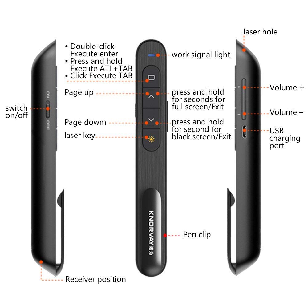 KNORVAY-N76-Remote-Control-Page-Turning-Pen-Red-Laser-Pointers-Wireless-Presenter-Pen-532nm-USB-Smar-1711293