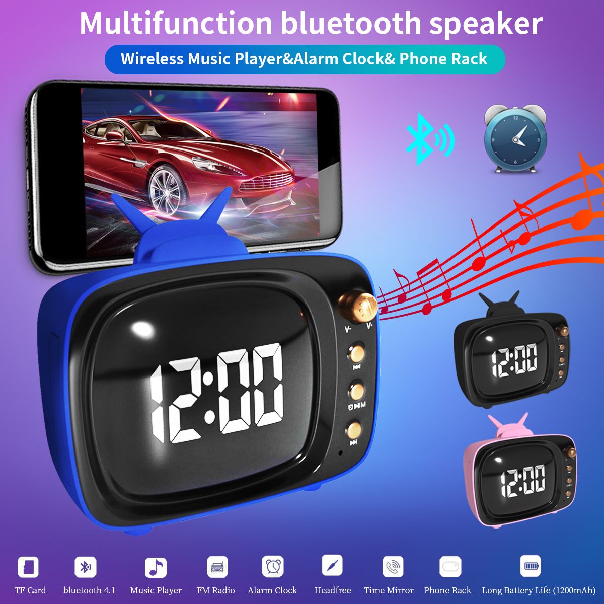 Portable-Retro-Speaker-TV-Design-Mobile-Phone-Holder-Stand-bluetooth-Alarm-Clock-1632092