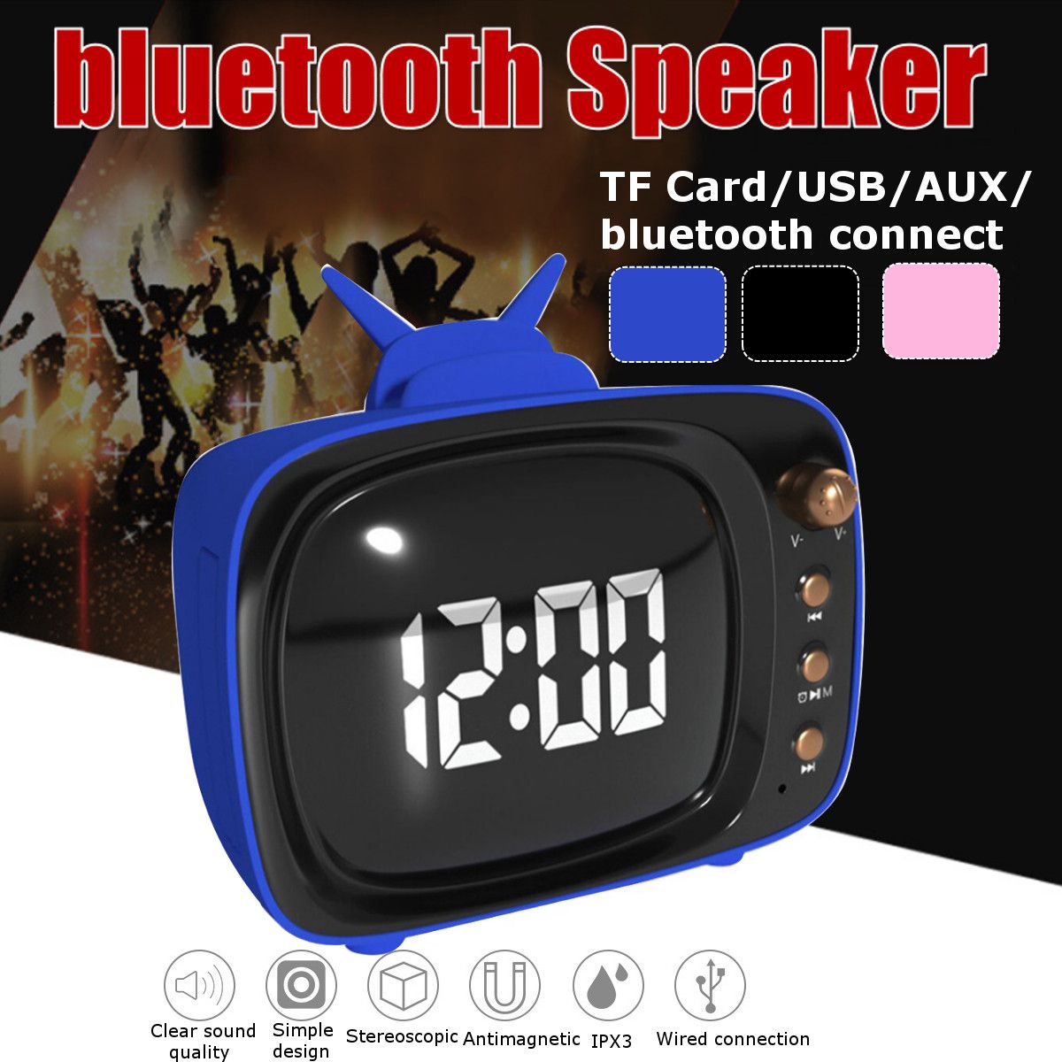 Portable-Retro-Speaker-TV-Design-Mobile-Phone-Holder-Stand-bluetooth-Alarm-Clock-1632092