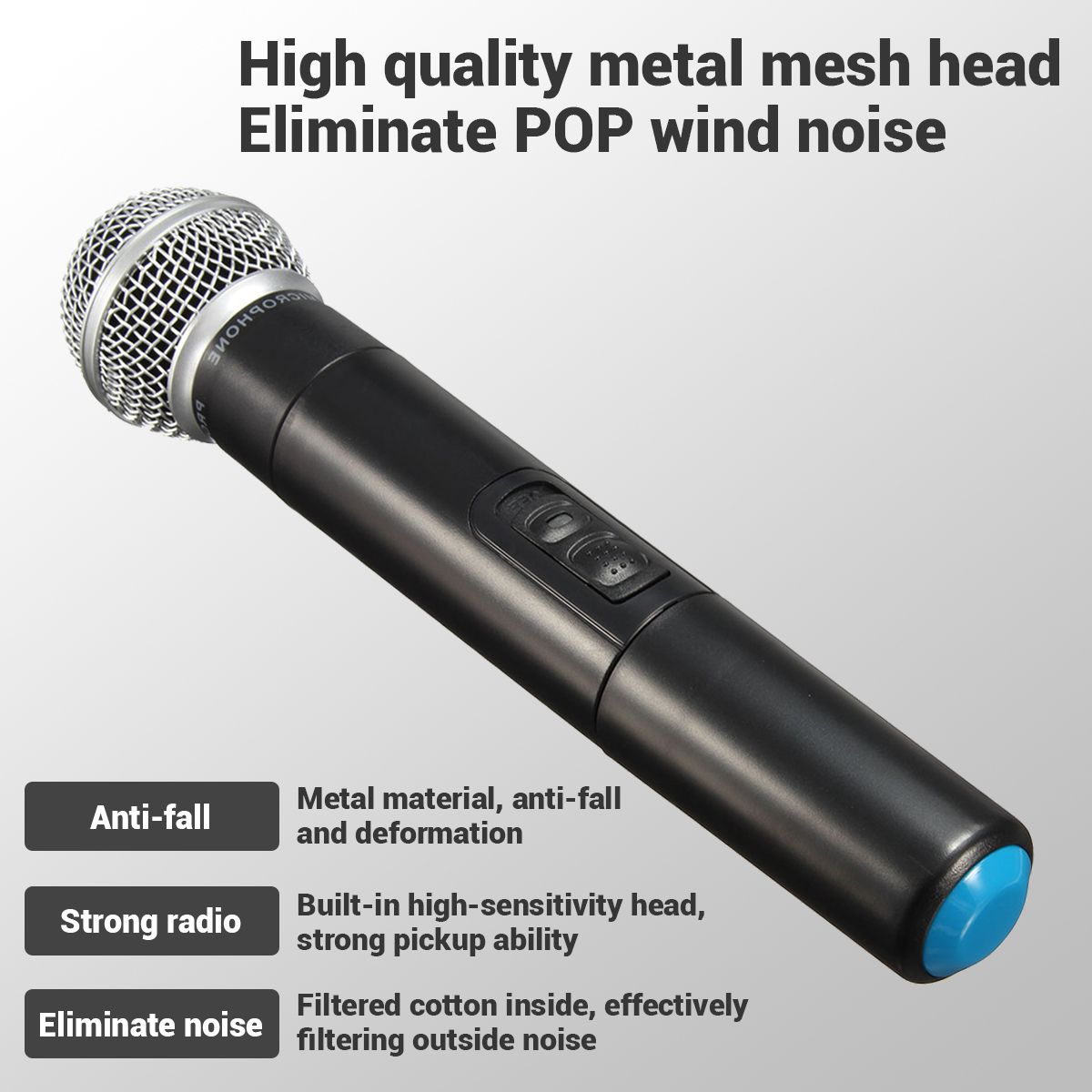 Professional-System-Wireless-Microphone-UHF-2-Channel-Dual-Handheld-Karaoke-Home-1655400