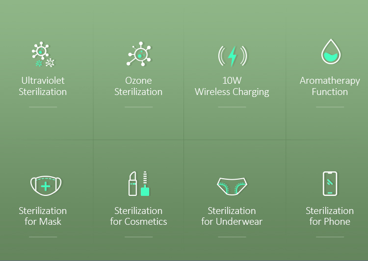 USAMS-3-in-1-Portable-Multifunction-10W-Wireless-Charging-UV-Ozone-Disinfection-Sterilizer-Aromather-1657449