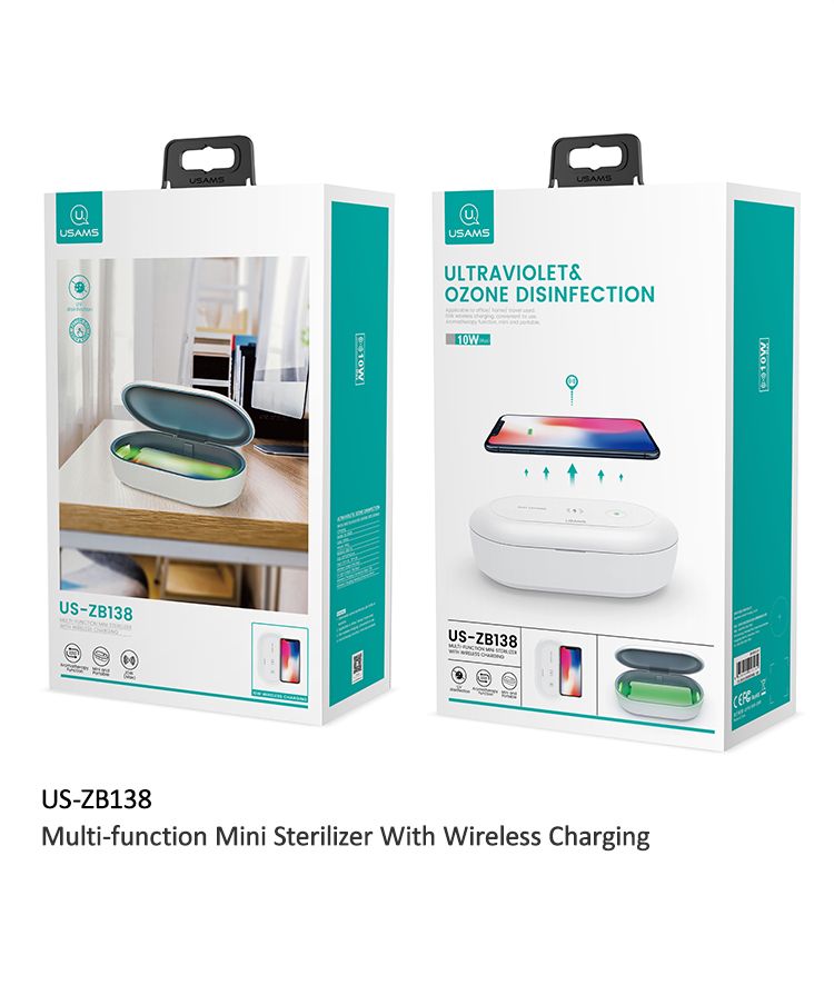 USAMS-3-in-1-Portable-Multifunction-10W-Wireless-Charging-UV-Ozone-Disinfection-Sterilizer-Aromather-1657449