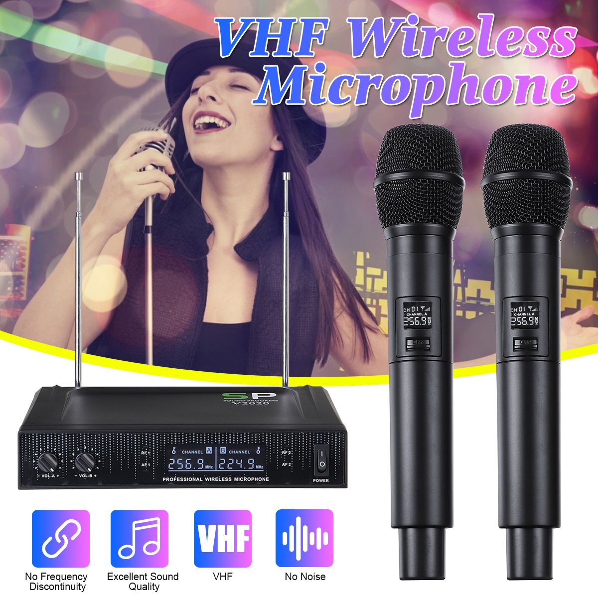 V2020-VHF-Wireless-Microphone-System-Cordless-Dual-Handheld-Mic-Karaoke-Singing-1655166