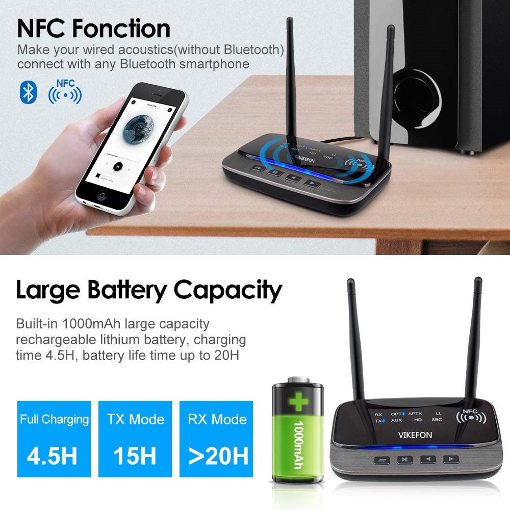 Vikefon-B21-2-In-1-Bypass-NFC-enabled-bluetooth-V50-Audio-Transmitter-Receiver-35mm-Aux-RCA-Wireless-1738872