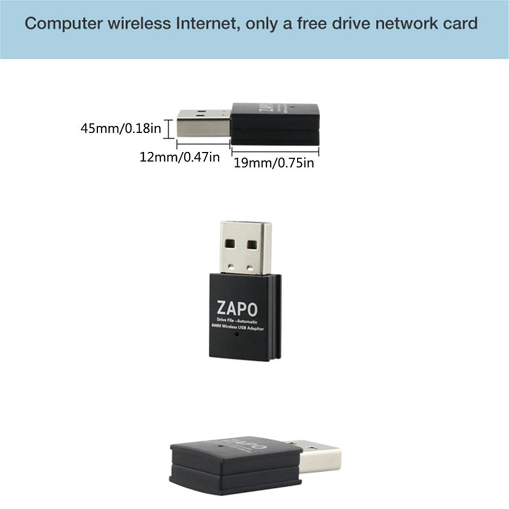 ZAPO-W59-600Mbps-bluetooth-Audio-Transmitter-No-Drive-File-24G--5G-Wifi-USB-Adapter-Wireless-Double--1728710