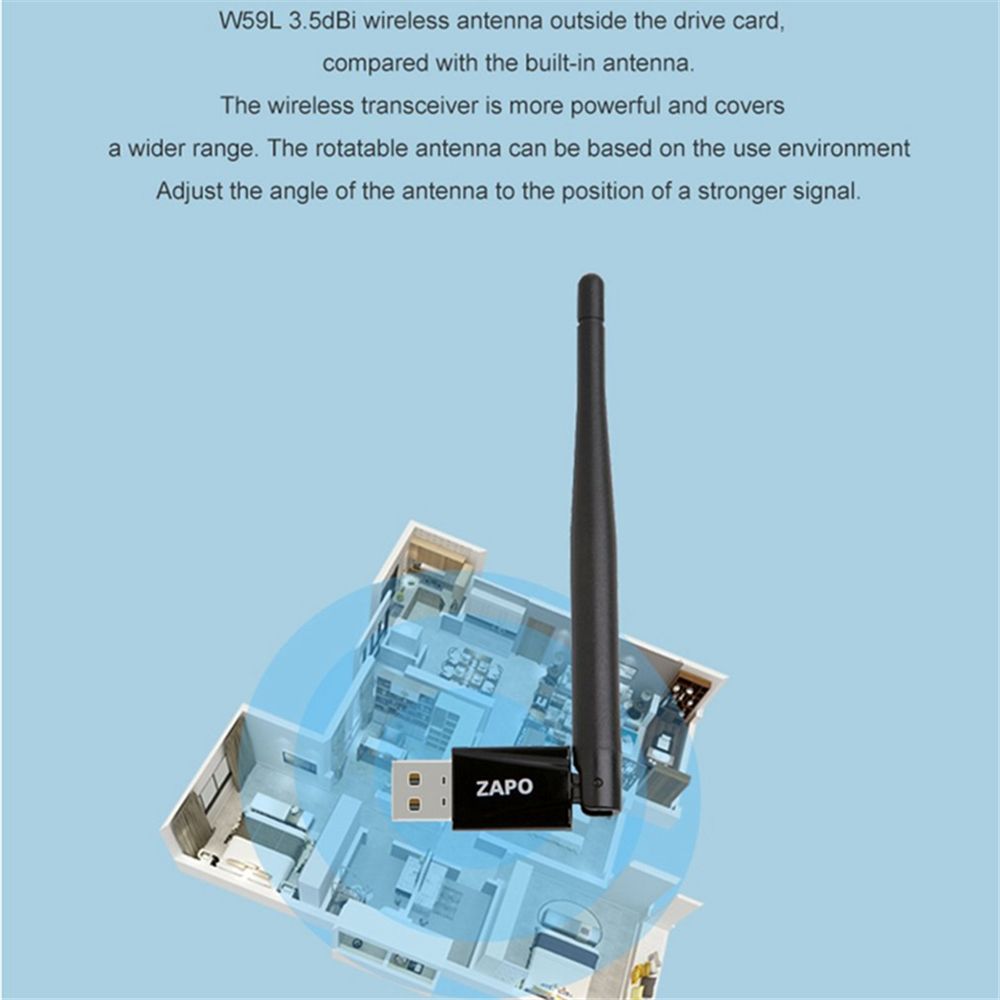 ZAPO-W69L-600Mbps-bluetooth-Audio-Transmitter-No-Drive-File-24G--5G-Wifi-USB-Adapter-Wireless-High-G-1728803