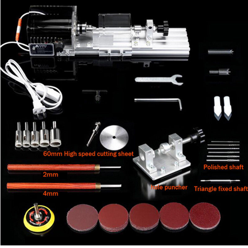 220V-350W-8000rmin-Mini-Lathe-Beads-Wood-Multi-function-Polishing-Machine-Woodworking-Lathe-1370401