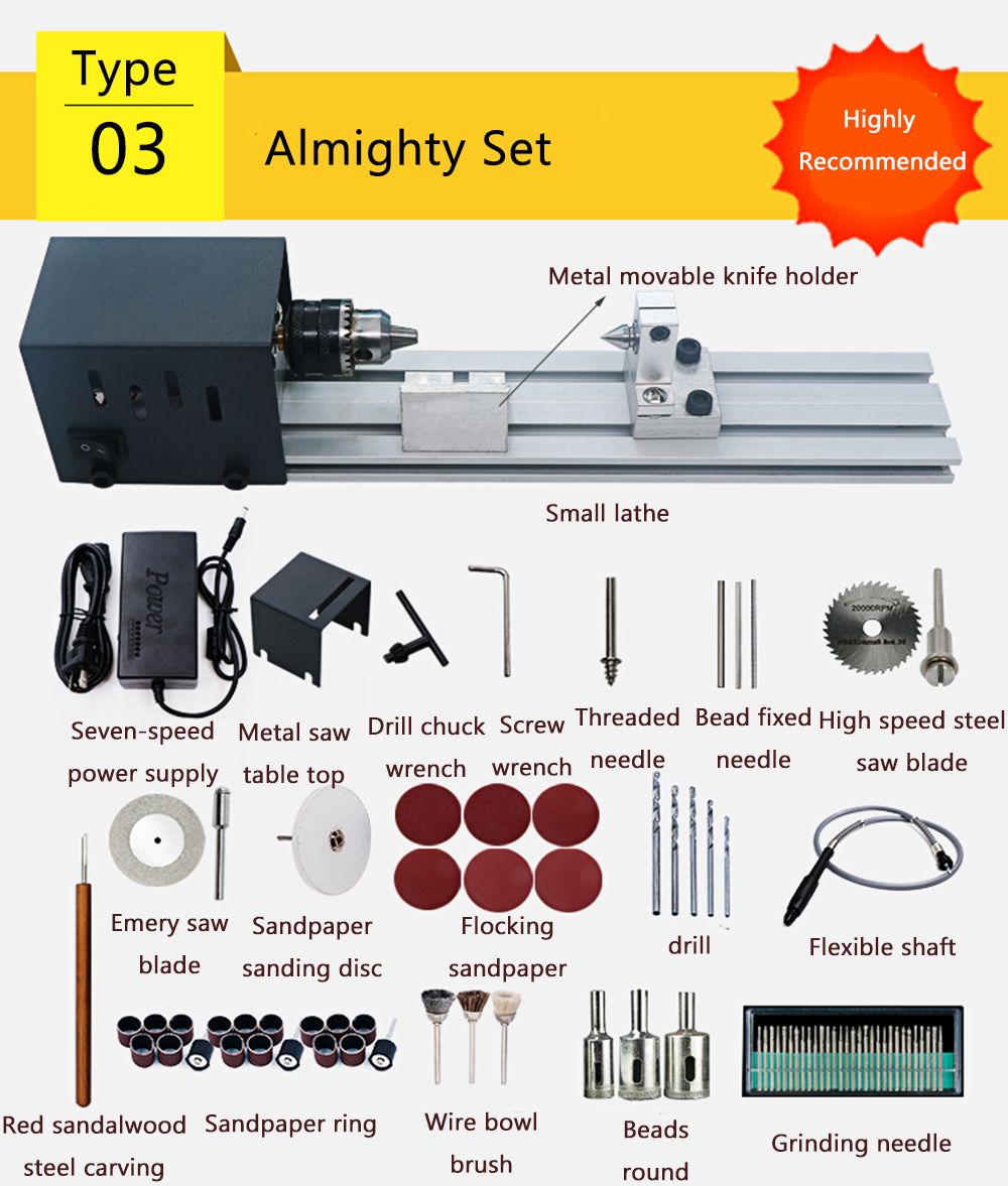 Raitoolreg-80W-24V-Mini-Lathe-Beads-Polisher-Machine-Woodworking-Craft-DIY-Rotary-Tool-Beads-Grindin-1337578