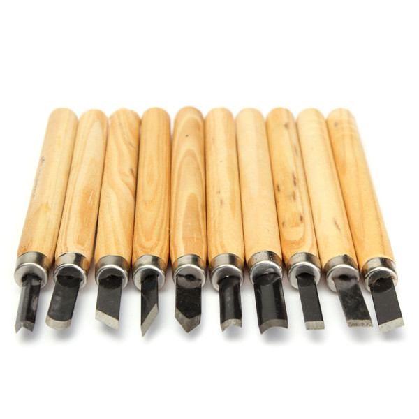 10pcs-Wood-Carving-Chisel-Set-High-Carbon-Steel-with-Wooden-Handle-970962