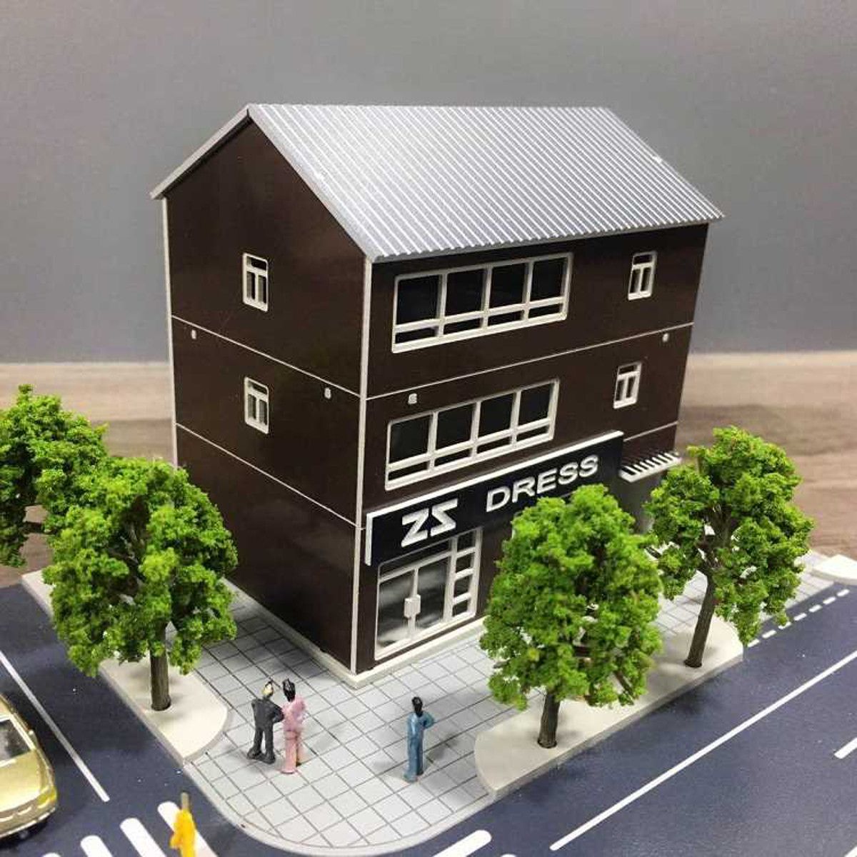 1150-Outland-Building-Model-N-Scale-Gauge-Scene-Story-Dress-Store-Modern-House-1390187