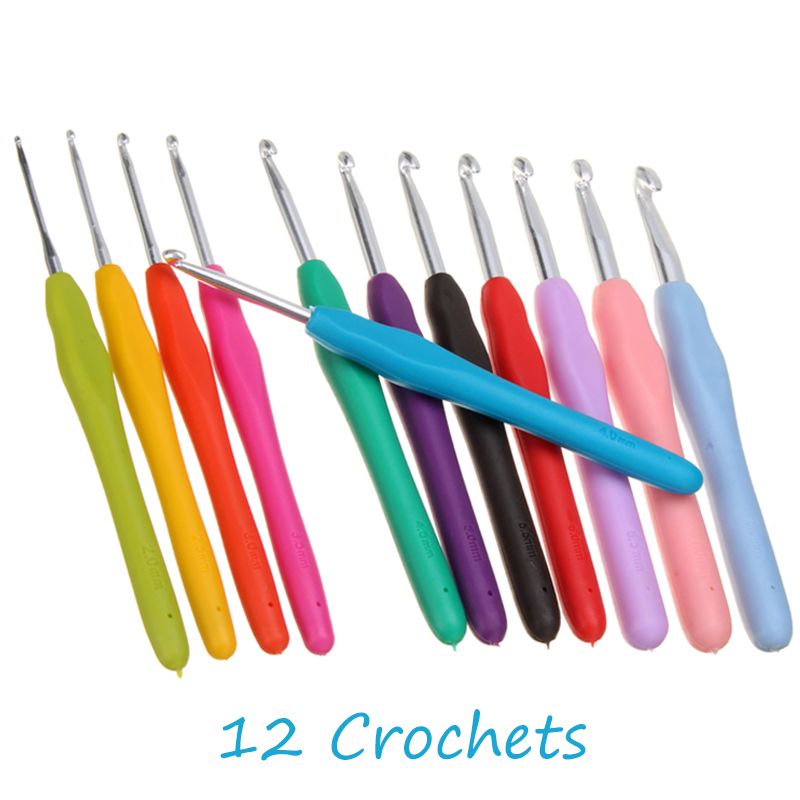 12-Crochets-Hooks-Kit-Yarn-Knitting-Needle-DIY-Household-Sewing-Tool-With-Bag-1355634