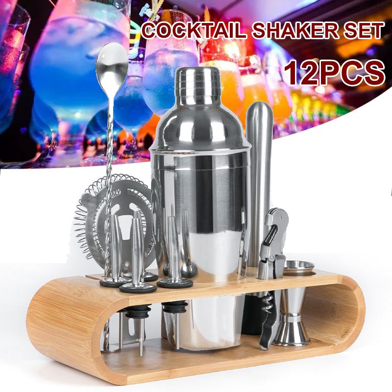 12Pcs-075Ltr-Stainless-Steel-Ice-Mixer-Set-Cocktail-Shaker-Mixer-Maker-Bar-Drink-Tools-1724897