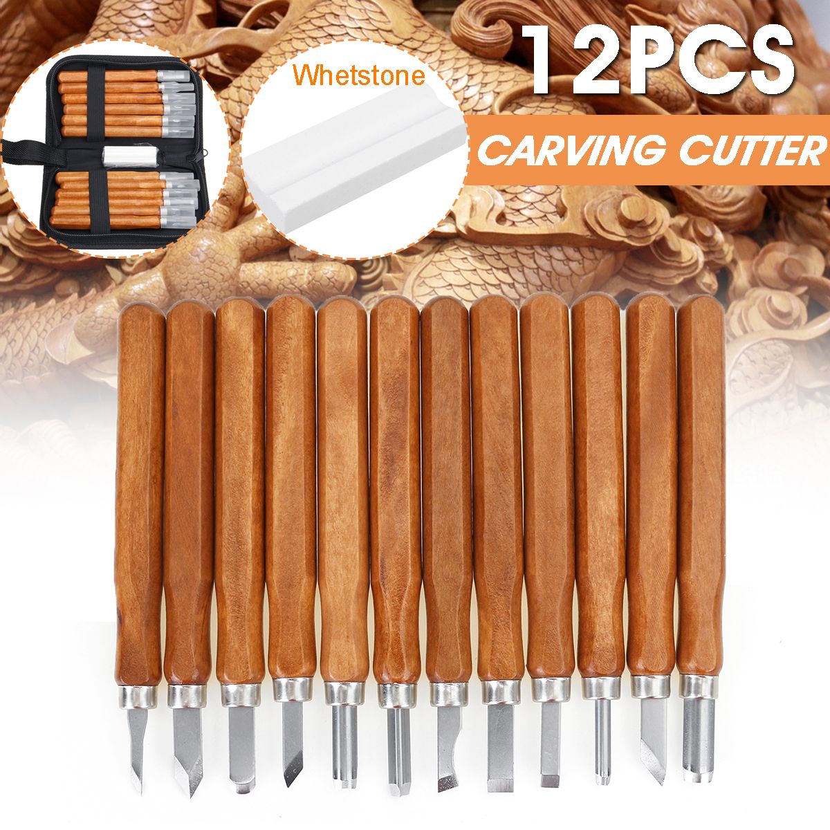 12Pcs-Wood-Carving-Tool-Woodcut-Steel-Hand-Cutter-Whetstone-Set-SK2-Cutter-DIY-Tool-1623739