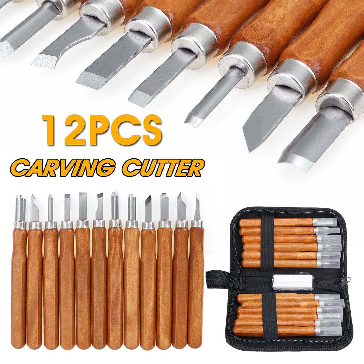 12Pcs-Wood-Carving-Tool-Woodcut-Steel-Hand-Cutter-Whetstone-Set-SK2-Cutter-DIY-Tool-1623739