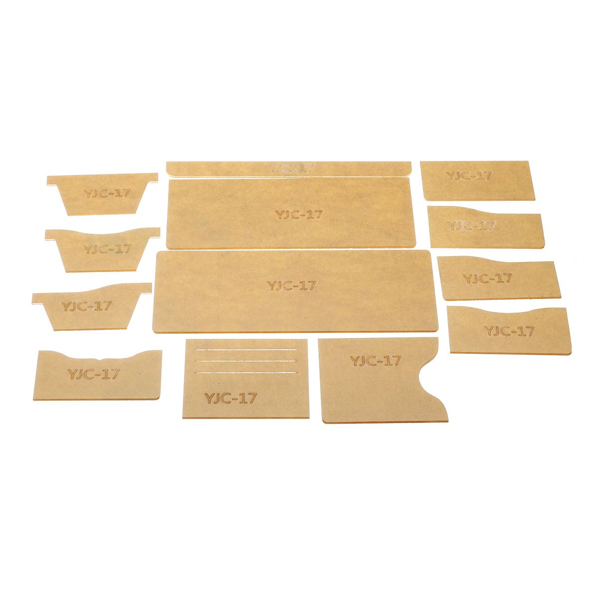 13Pcs-Clear-Acrylic-Wallet-Pattern-Stencil-Template-Set-Leather-Craft-DIY-Kits-1518004