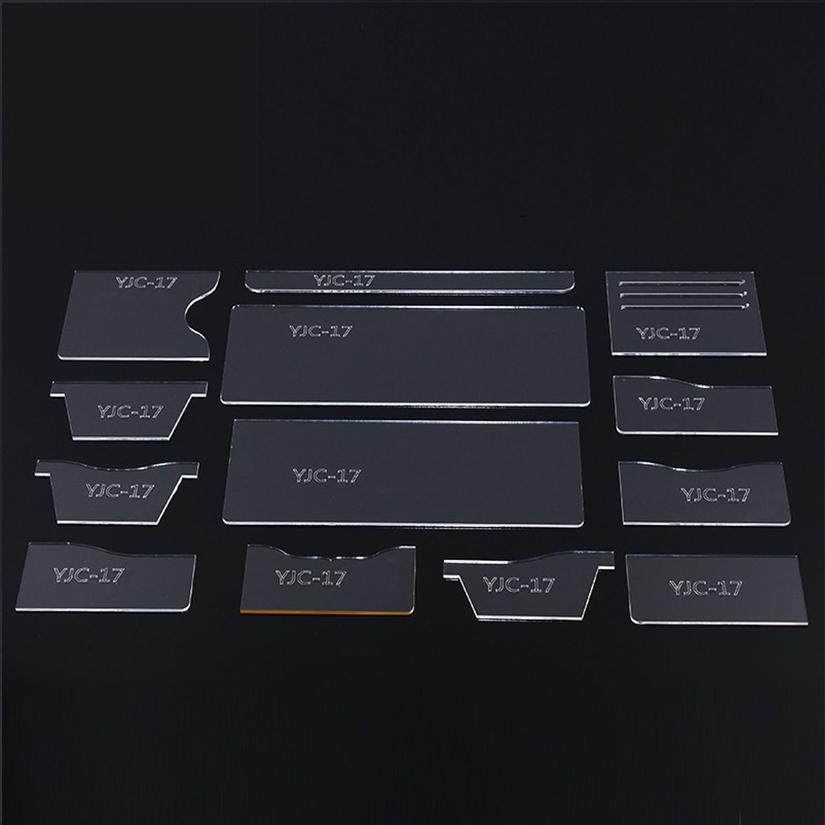 13Pcs-Clear-Acrylic-Wallet-Pattern-Stencil-Template-Set-Leather-Craft-DIY-Kits-1518004