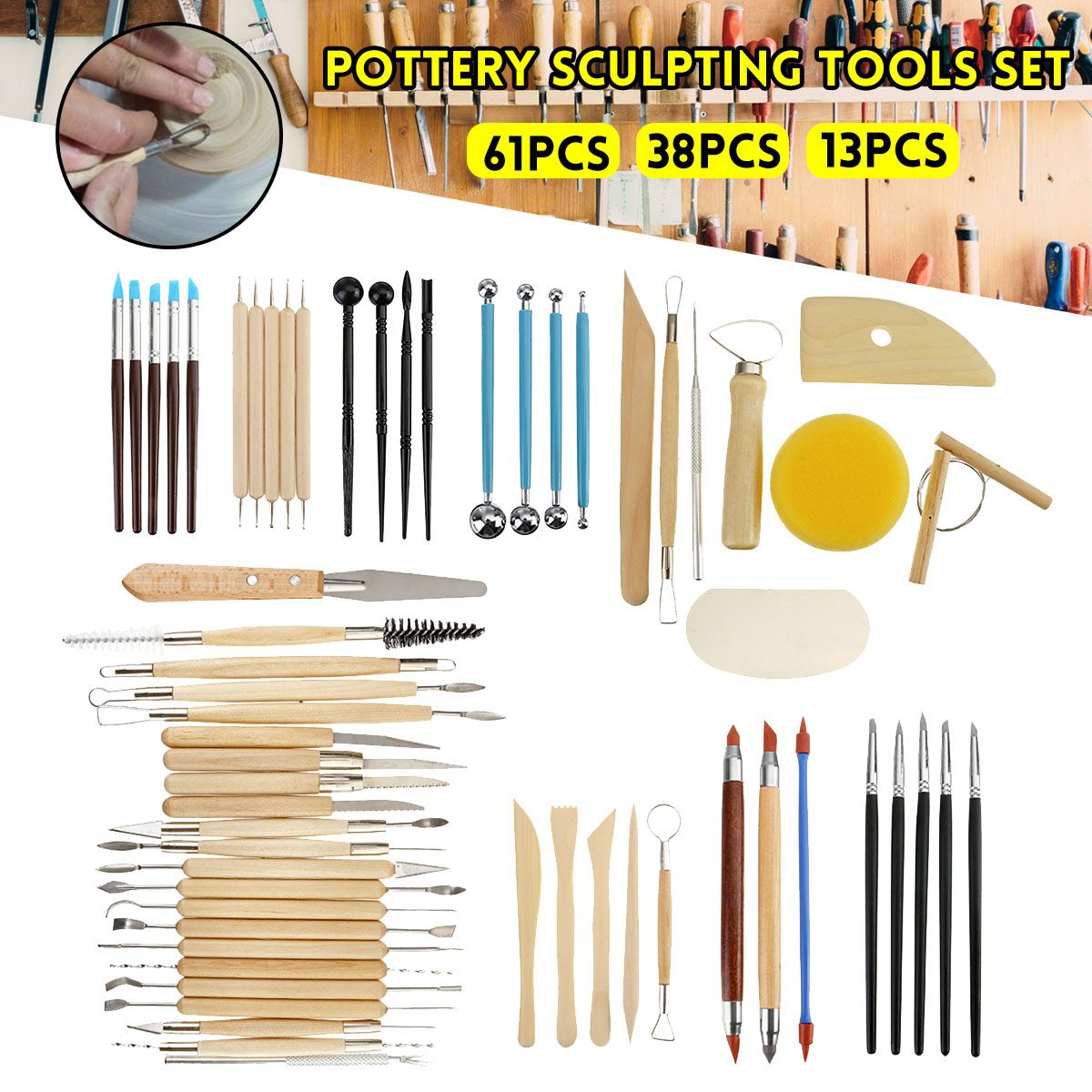 13Pcs38Pcs61Pcs-Pottery-Clay-Sculpting-Wax-Carving-Pottery-Modeling-Tool-Set-1637672