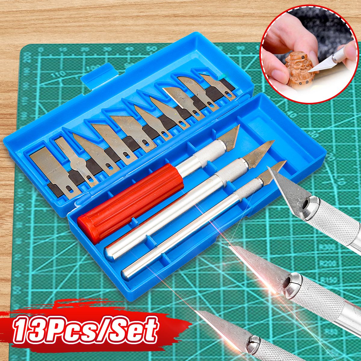 13PcsSet-Craft-Knife-Pen-Engraving-Carving-Blade-Wood-Cutter-Repair-Hand-1724191