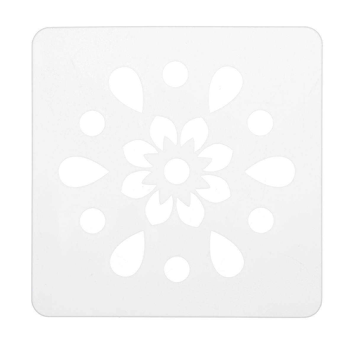 13x13cm-16Pcs-White-Plastic-Mandala-Paint-Tray-Openwork-Painting-Template-1708803