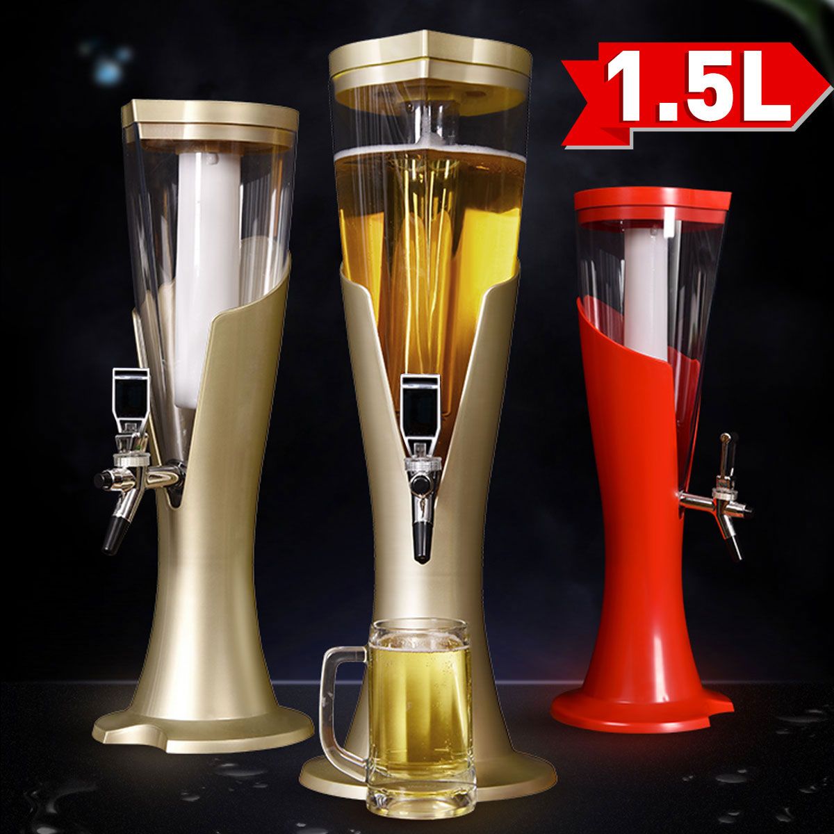 15-L-Cold-Draft-Drink-Tower-Beverage-Dispenser-Container-Pourer-Bar-1721603