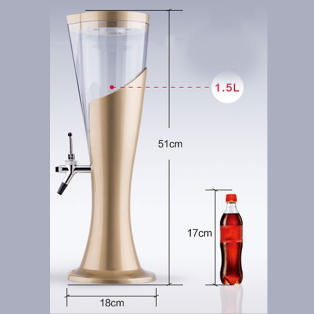 15-L-Cold-Draft-Drink-Tower-Beverage-Dispenser-Container-Pourer-Bar-1721603