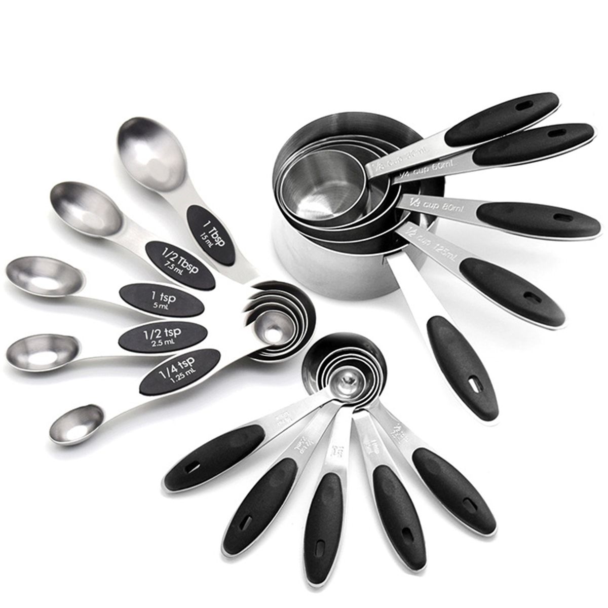 16PCS-Silicone-Handle-Stainless-Steel-Measuring-Cup-amp-Magnetic-Measuring-Spoon-1705999