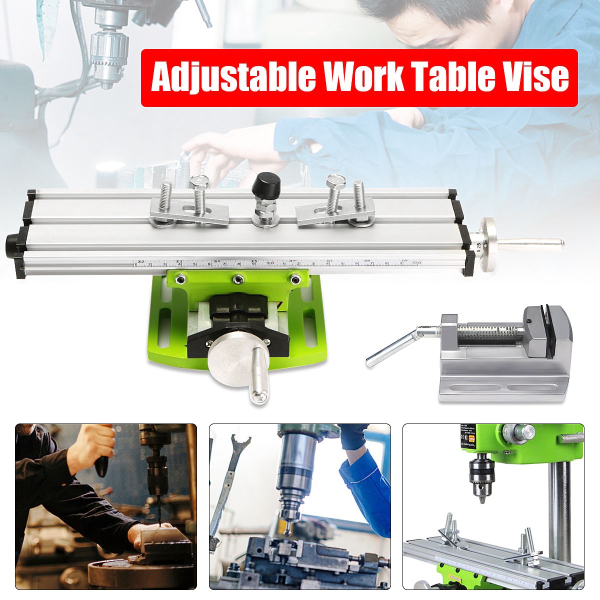 2-Axis-Milling-Compound-Working-Table-Cross-Sliding-Bench-Drill-Vises-Fixture-DIY-1185581