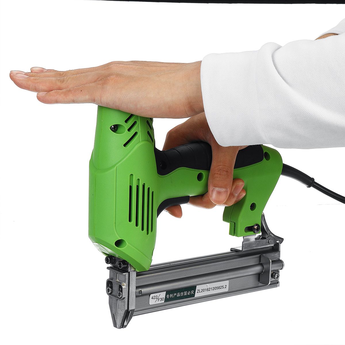 220V-Electric-Brad-Nail-U-Type-Staple-Dual-Use-Staple-Woodworking-Tools-Green-1683431