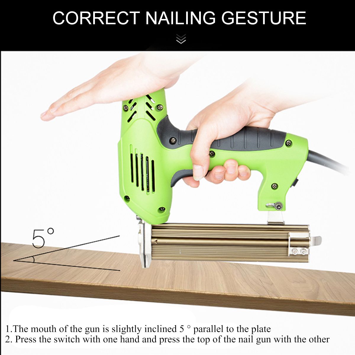 220V-Electric-Brad-Nail-U-Type-Staple-Dual-Use-Staple-Woodworking-Tools-Green-1683431