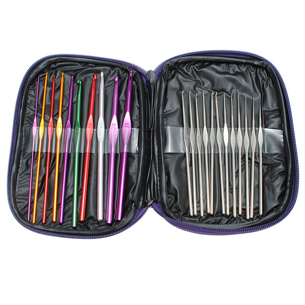 22Pcs-Aluminum-Crochet-Knitting-Needles-Weave-Craft-Set-48940