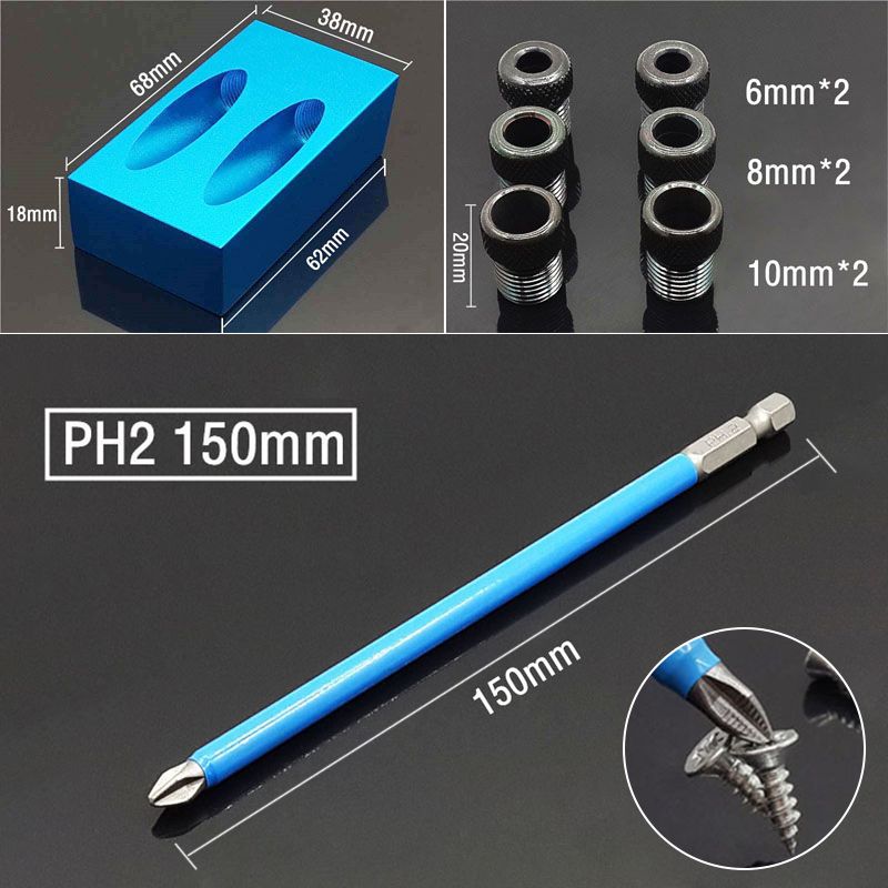 28PCS-Woodworking-Dowel-Hole-Locator-15deg-Angle-Hand-Drill-Guide-Positioner-Puncher-1646121