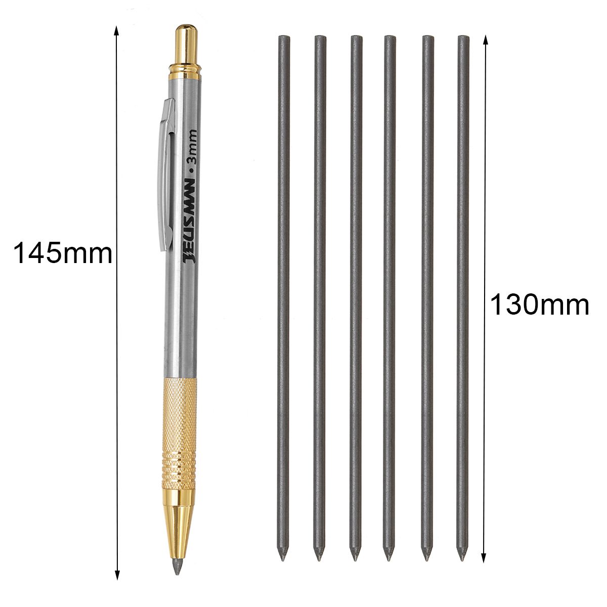 2mm3mm-Leads-Mechanical-Carpenters-Pencils-Builders-Tradesman-Clutch-2B-Pencil2Black-Pencil-Lead-1577557