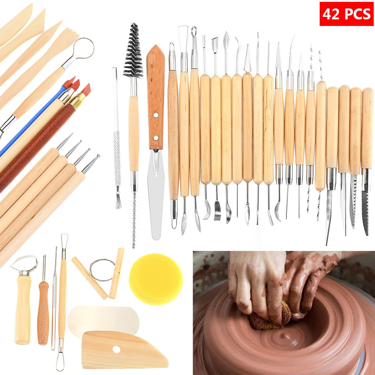42Pcs-Wooden-Clay-Sculpting-Tools-Pottery-Carving-Tool-Set-Modeling-Craft-Hobby-1228614