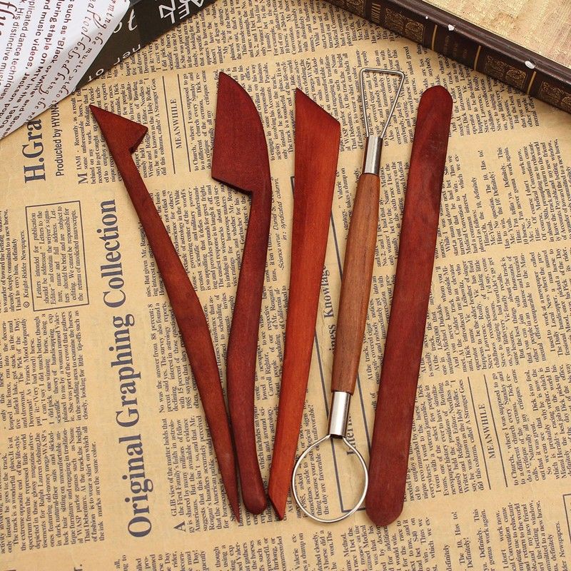 5-pcs-Pottery-Clay-Wax-Ceramics-Modeling-Sculpture-wood-carving-Tools-Set-1050739